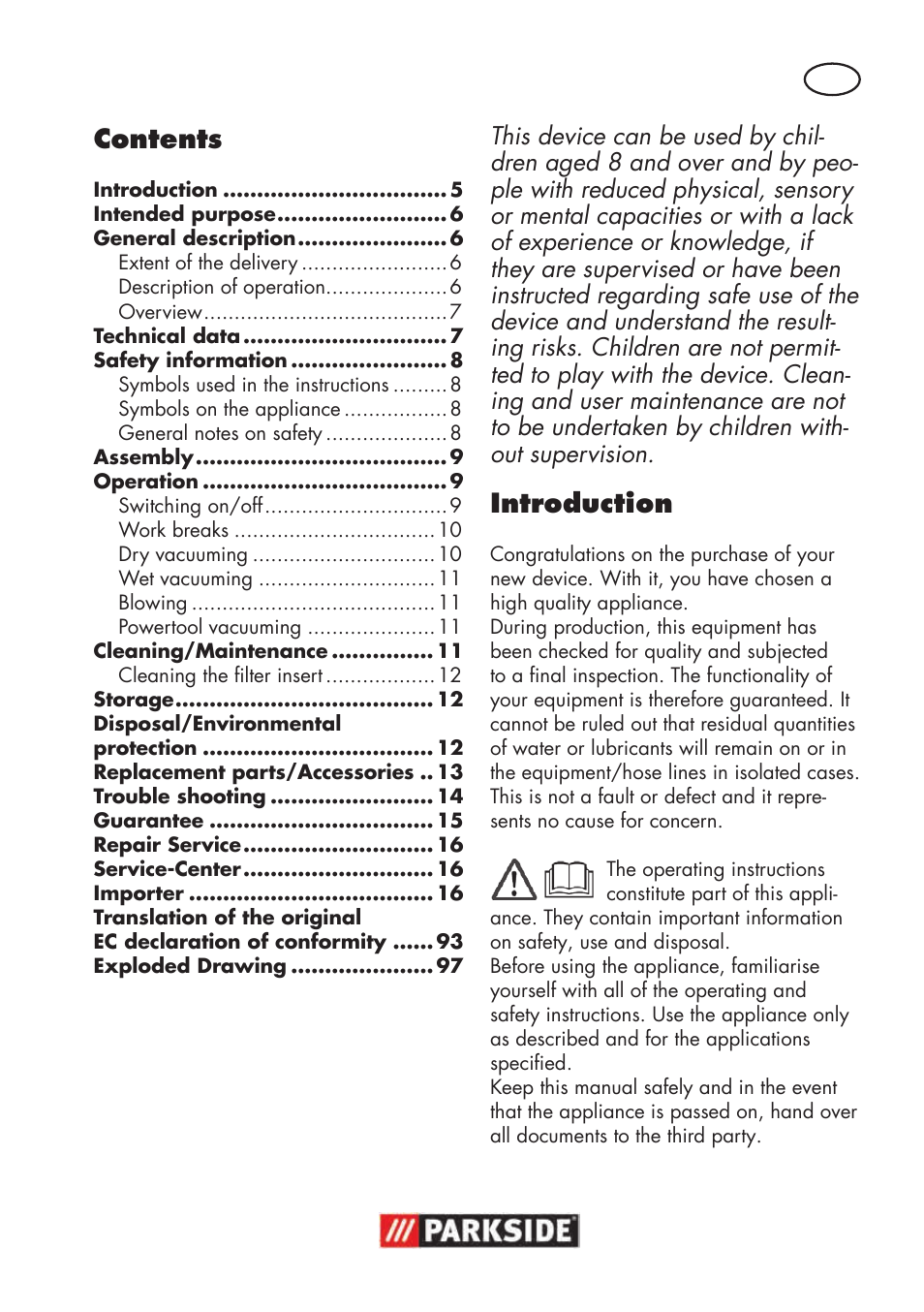 Parkside PNTS 1500 B3 User Manual | Page 5 / 100