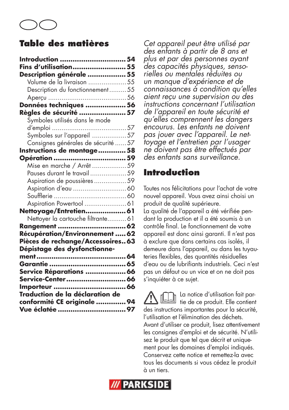 Parkside PNTS 1500 B3 User Manual | Page 54 / 100