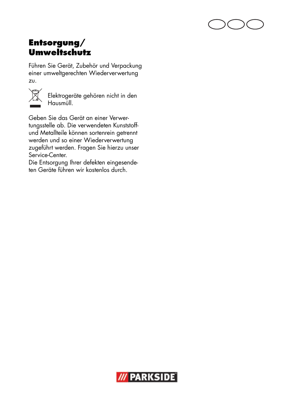 Entsorgung/ umweltschutz | Parkside PNTS 1500 B3 User Manual | Page 87 / 100