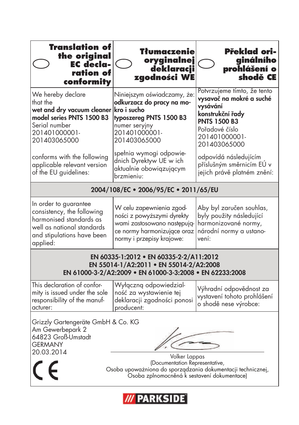Parkside PNTS 1500 B3 User Manual | Page 93 / 100