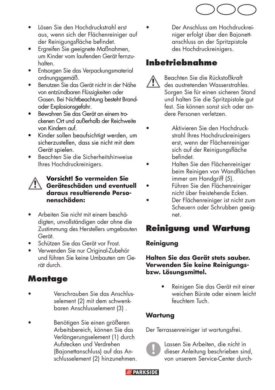 Ch at de, Montage, Inbetriebnahme | Reinigung und wartung | Parkside PFR 30 A1 User Manual | Page 33 / 42