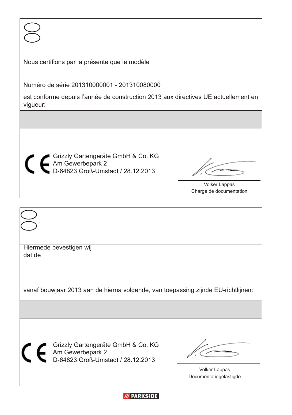 Parkside PFR 30 A1 User Manual | Page 40 / 42