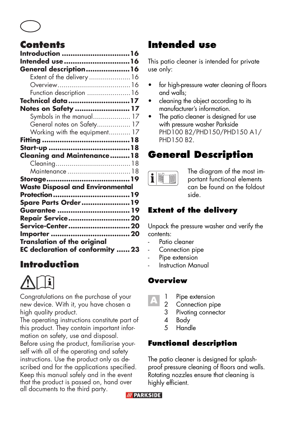 Parkside PFR 30 A1 User Manual | Page 16 / 26