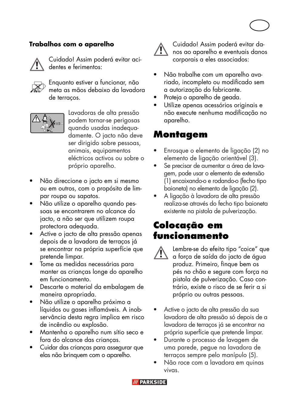 Montagem, Colocação em funcionamento | Parkside PFR 30 A1 User Manual | Page 11 / 30