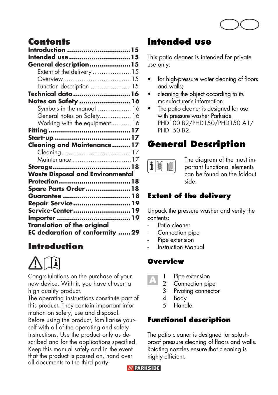 Parkside PFR 30 A1 User Manual | Page 15 / 30
