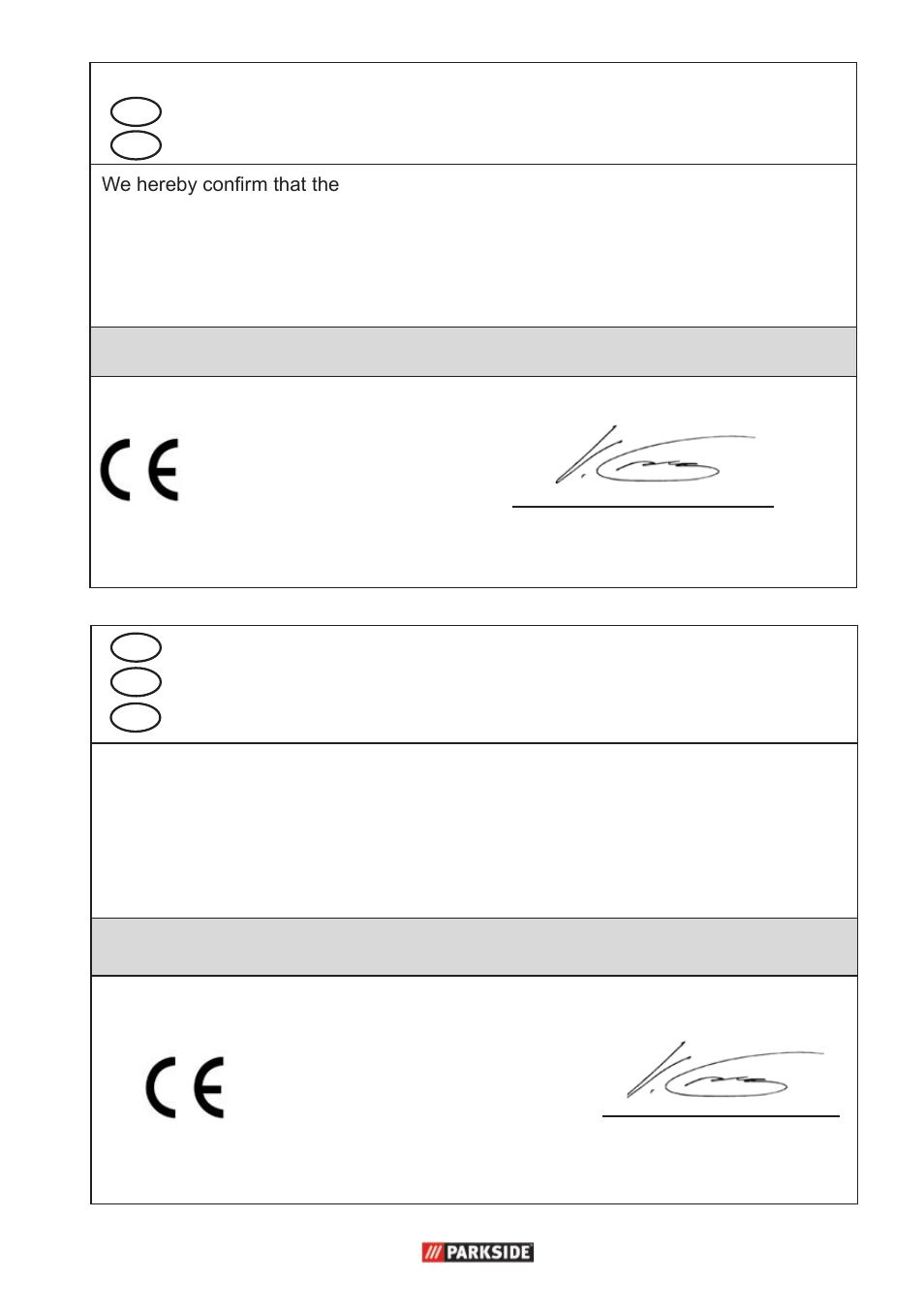 Original ce konformitätserklärung | Parkside PFR 30 A1 User Manual | Page 29 / 30