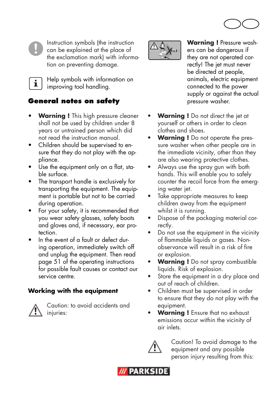 Mt gb | Parkside PHD 100 D2 User Manual | Page 43 / 72