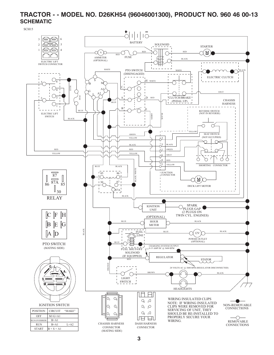 Schematic, Relay | Dixon D26KH54 User Manual | Page 3 / 20