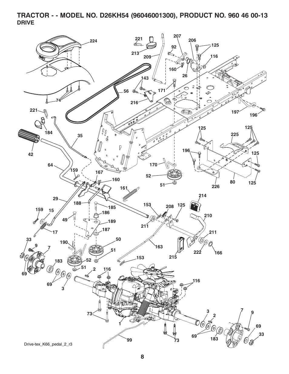 Drive | Dixon D26KH54 User Manual | Page 8 / 20