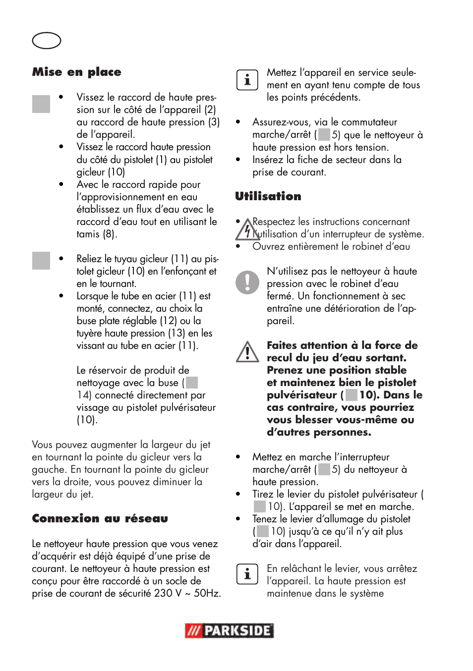 Parkside PHD 100 D2 User Manual | Page 10 / 48