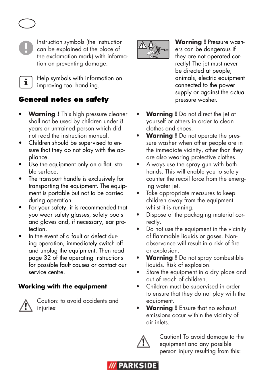 Parkside PHD 100 D2 User Manual | Page 32 / 48