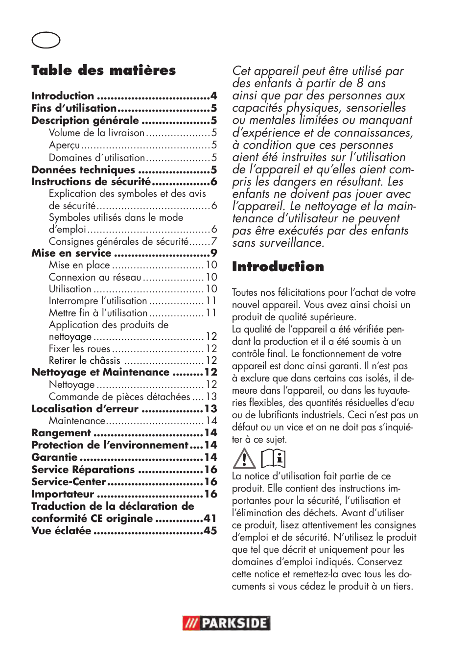 Parkside PHD 100 D2 User Manual | Page 4 / 48