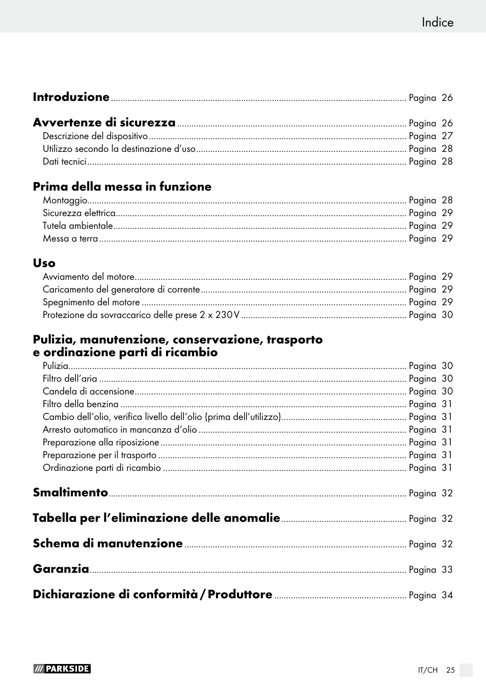 Parkside PSE 2800 A1 User Manual | Page 25 / 44