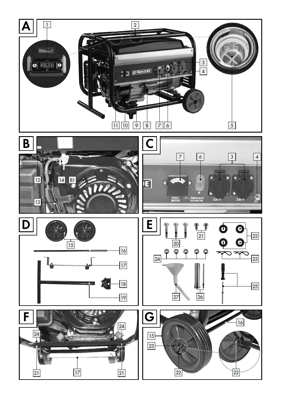 Parkside PSE 2800 A1 User Manual | Page 3 / 44