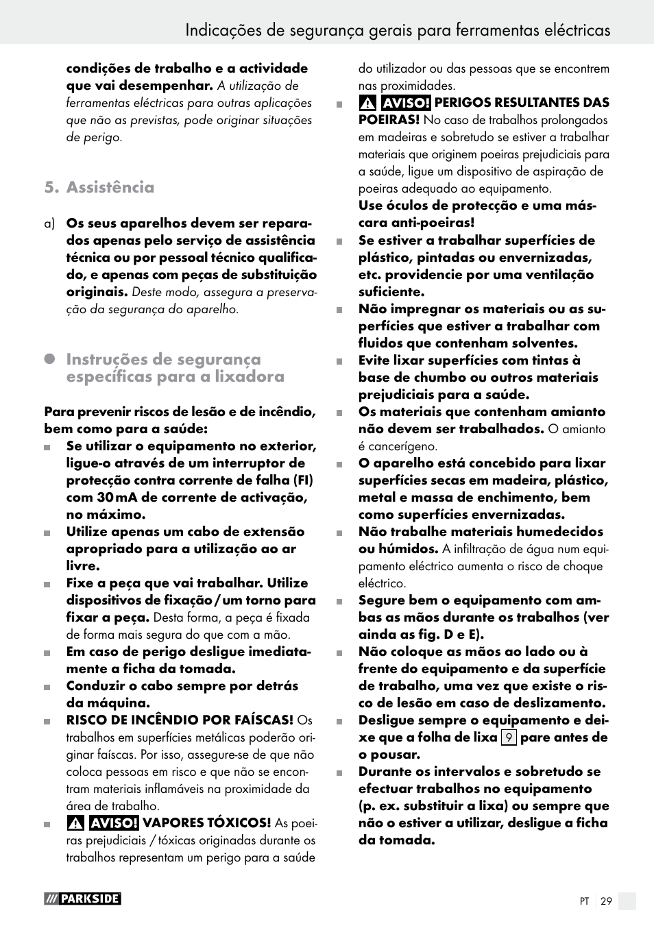 Assistência | Parkside PSS 250 A1 User Manual | Page 29 / 52