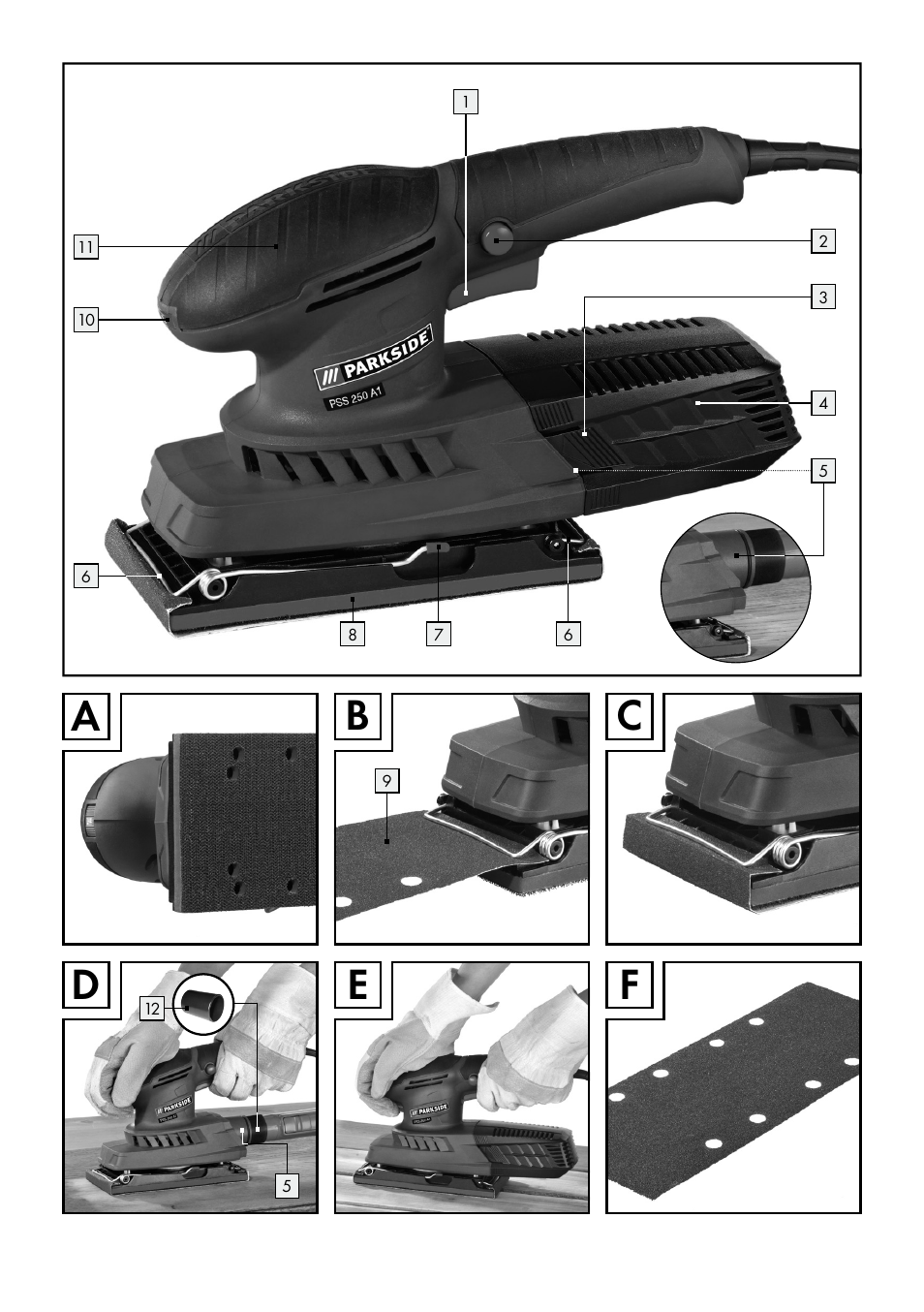 Ab c, De f | Parkside PSS 250 A1 User Manual | Page 3 / 52