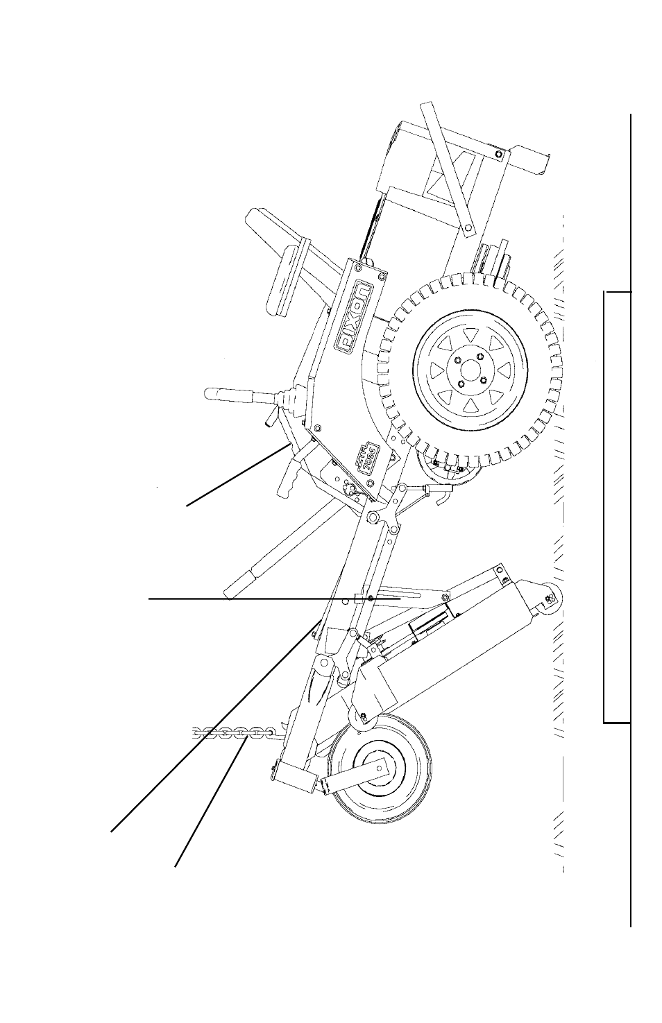 Care and maintenance, Mower shown in ser vicing position | Dixon ZTR 7523 User Manual | Page 35 / 40