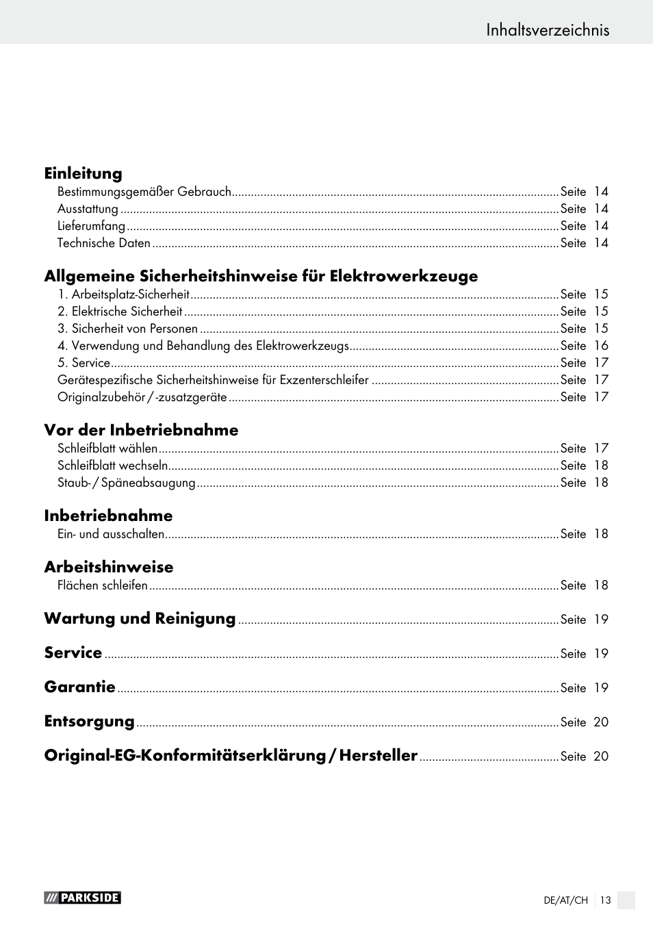 Parkside PEXS 270 A1 User Manual | Page 13 / 29