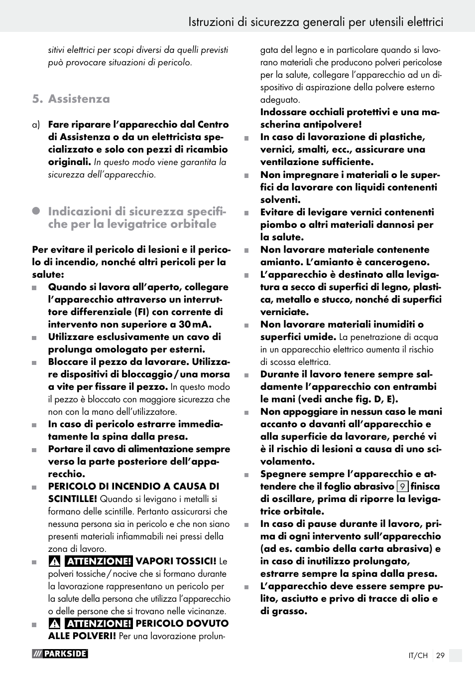 Assistenza | Parkside PSS 250 A1 User Manual | Page 29 / 43