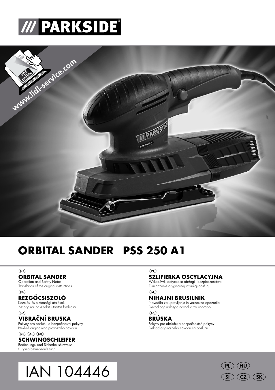 Parkside PSS 250 A1 User Manual | 68 pages