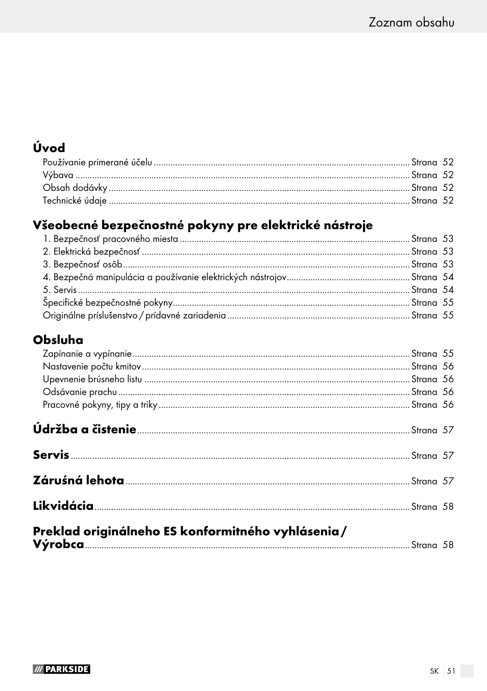 Parkside PSS 250 A1 User Manual | Page 51 / 68