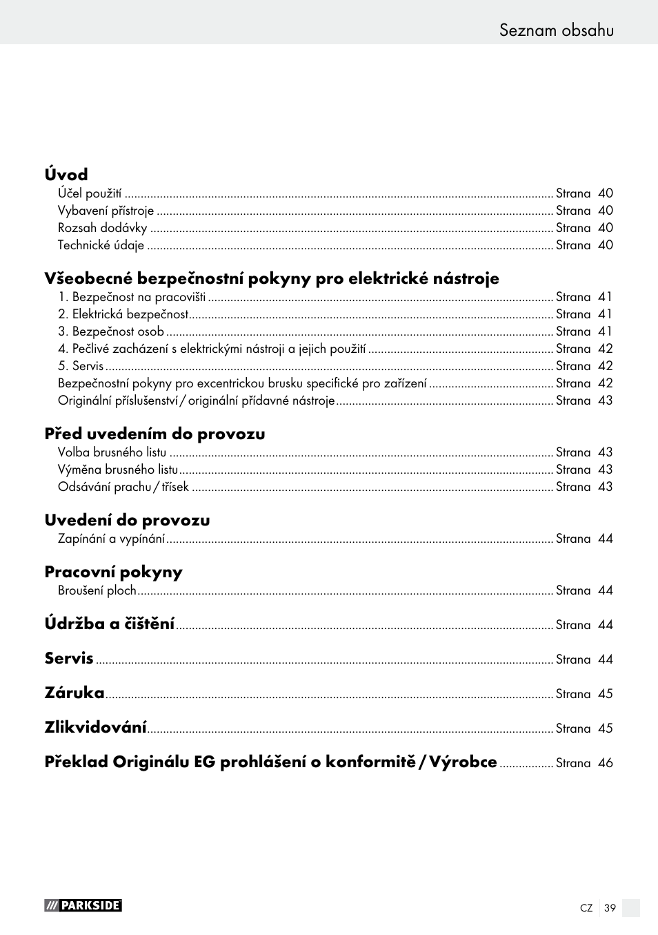 Parkside PEXS 270 A1 User Manual | Page 39 / 63