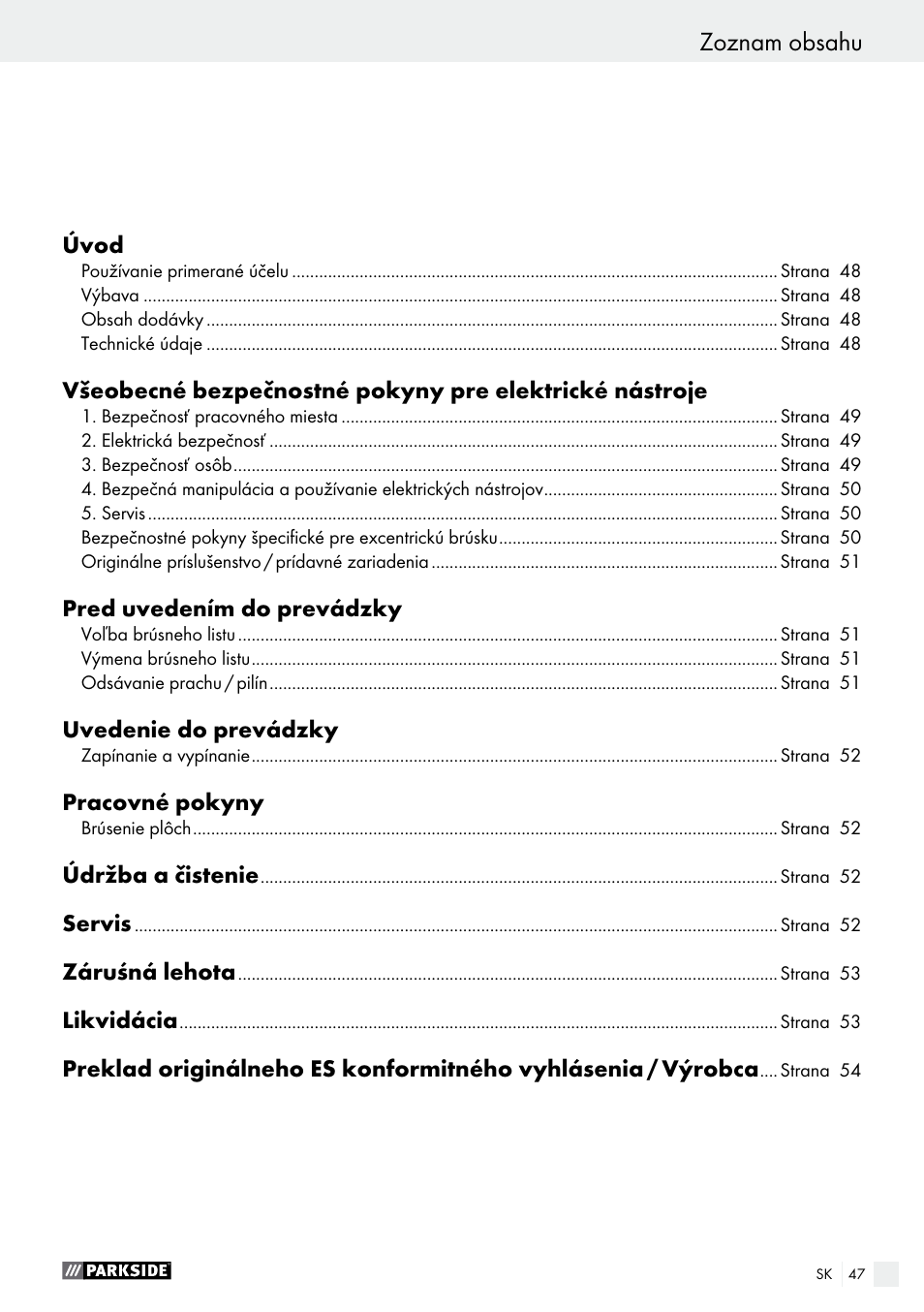 Parkside PEXS 270 A1 User Manual | Page 47 / 63