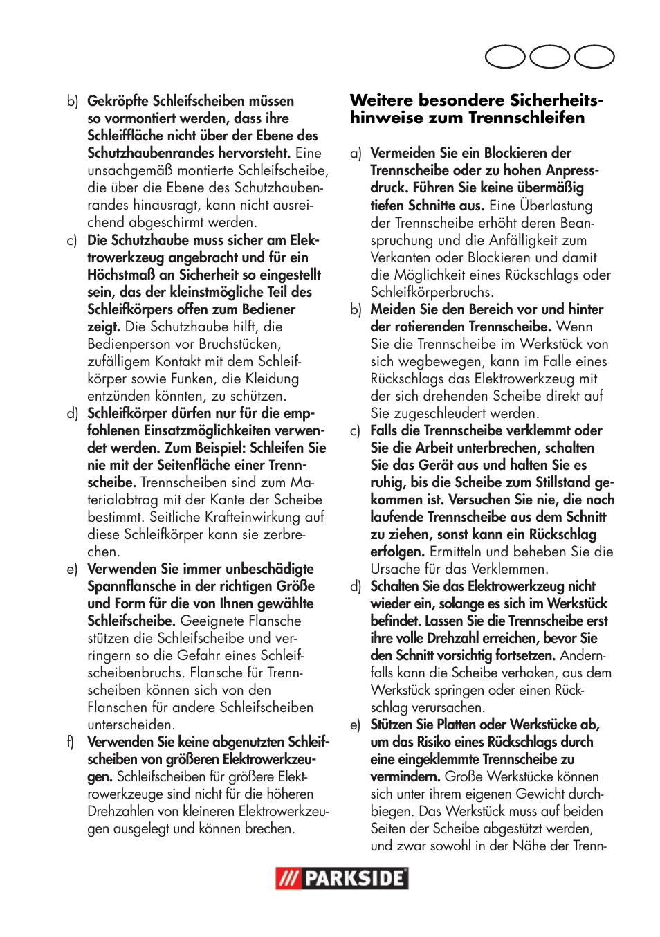 De at ch | Parkside PWSA 18 A1 User Manual | Page 17 / 102