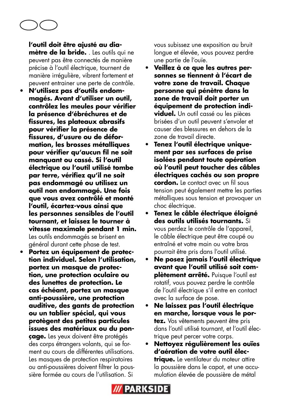 Fr ch | Parkside PWSA 18 A1 User Manual | Page 38 / 102