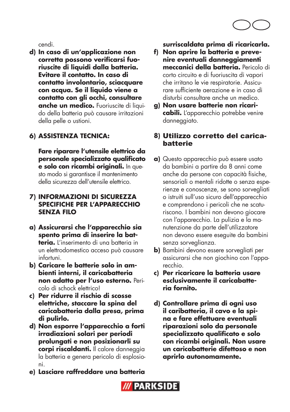 It ch | Parkside PWSA 18 A1 User Manual | Page 59 / 102