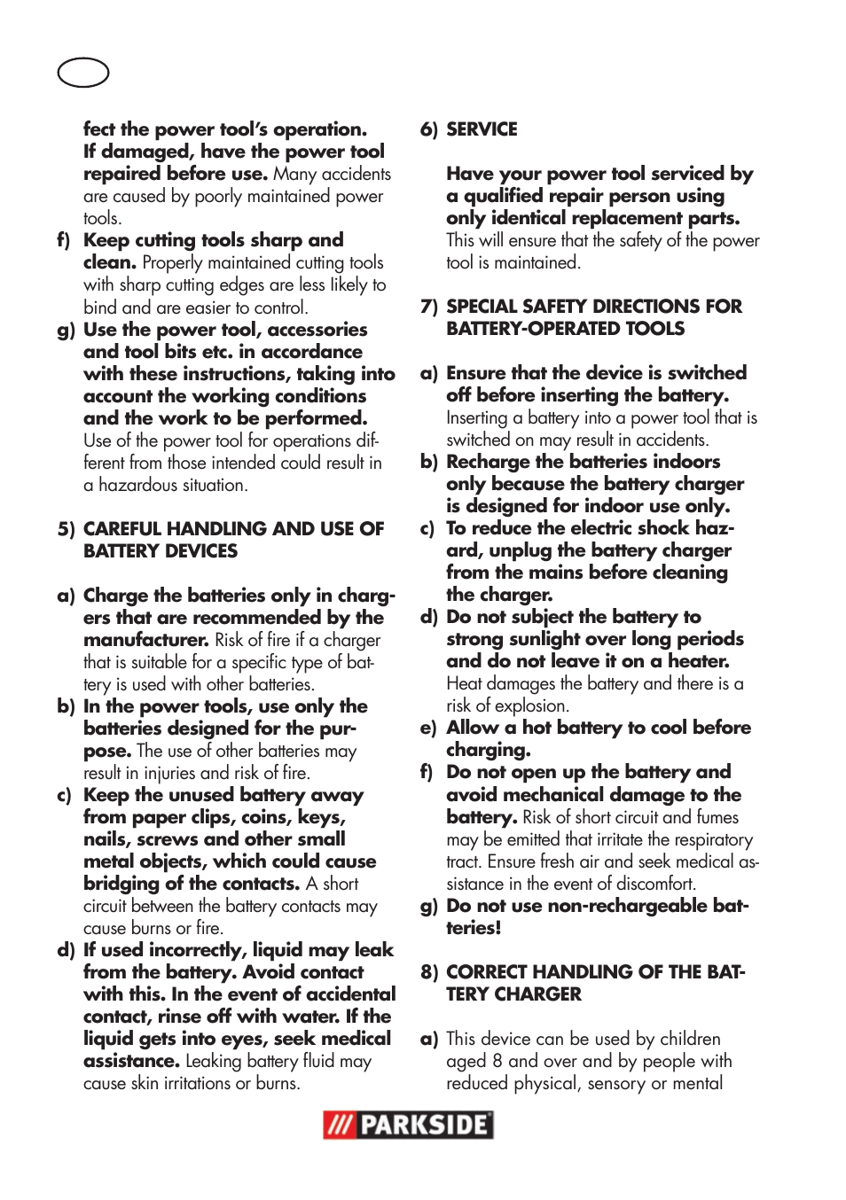 Parkside PWSA 18 A1 User Manual | Page 82 / 102