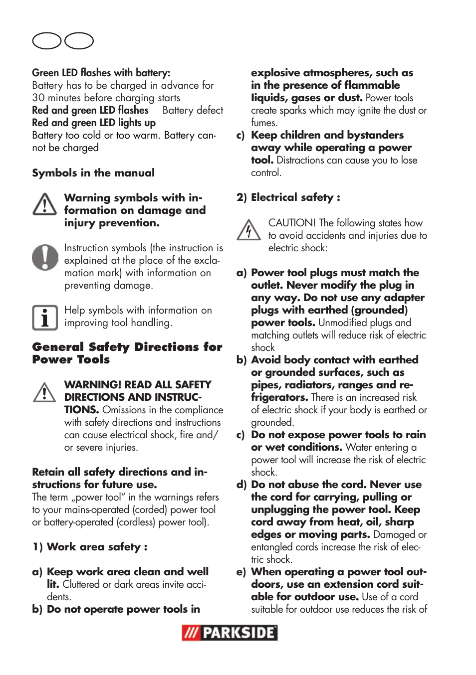 Gb mt | Parkside PWSA 18 A1 User Manual | Page 32 / 78