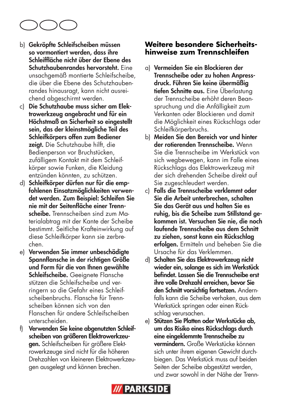 De at ch | Parkside PWSA 18 A1 User Manual | Page 64 / 78