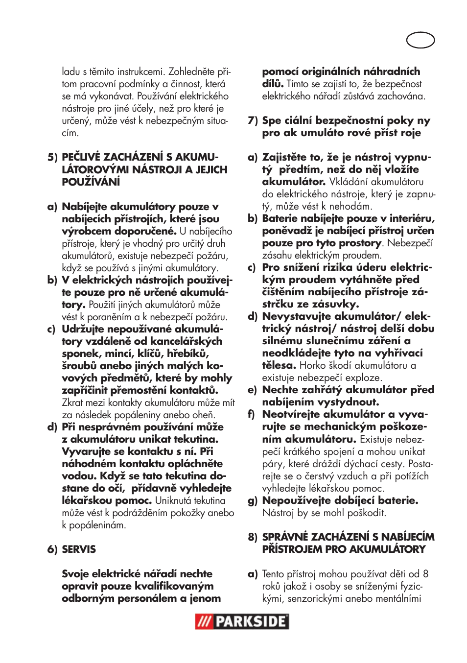 Parkside PWSA 18 A1 User Manual | Page 103 / 170