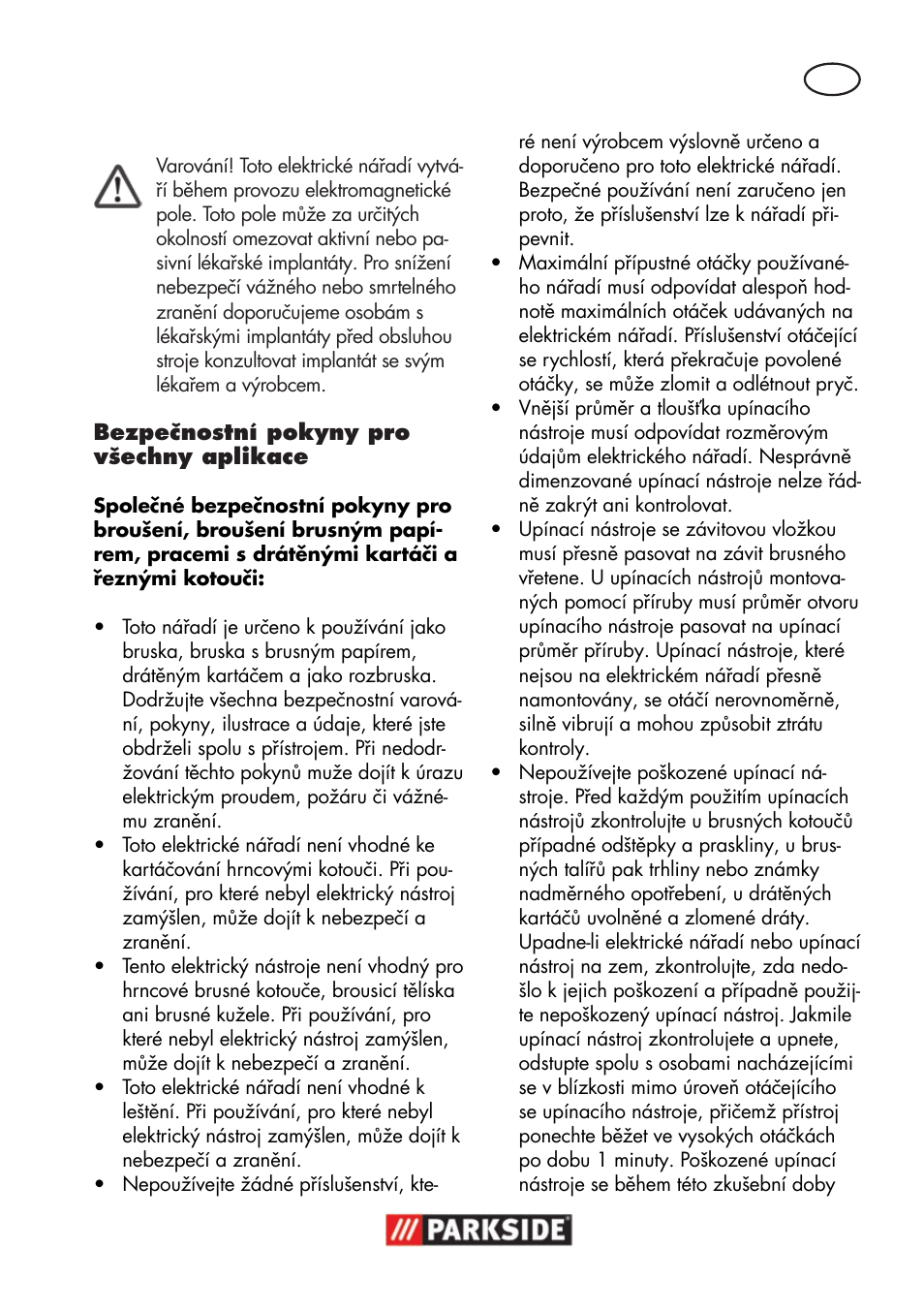 Parkside PWSA 18 A1 User Manual | Page 105 / 170