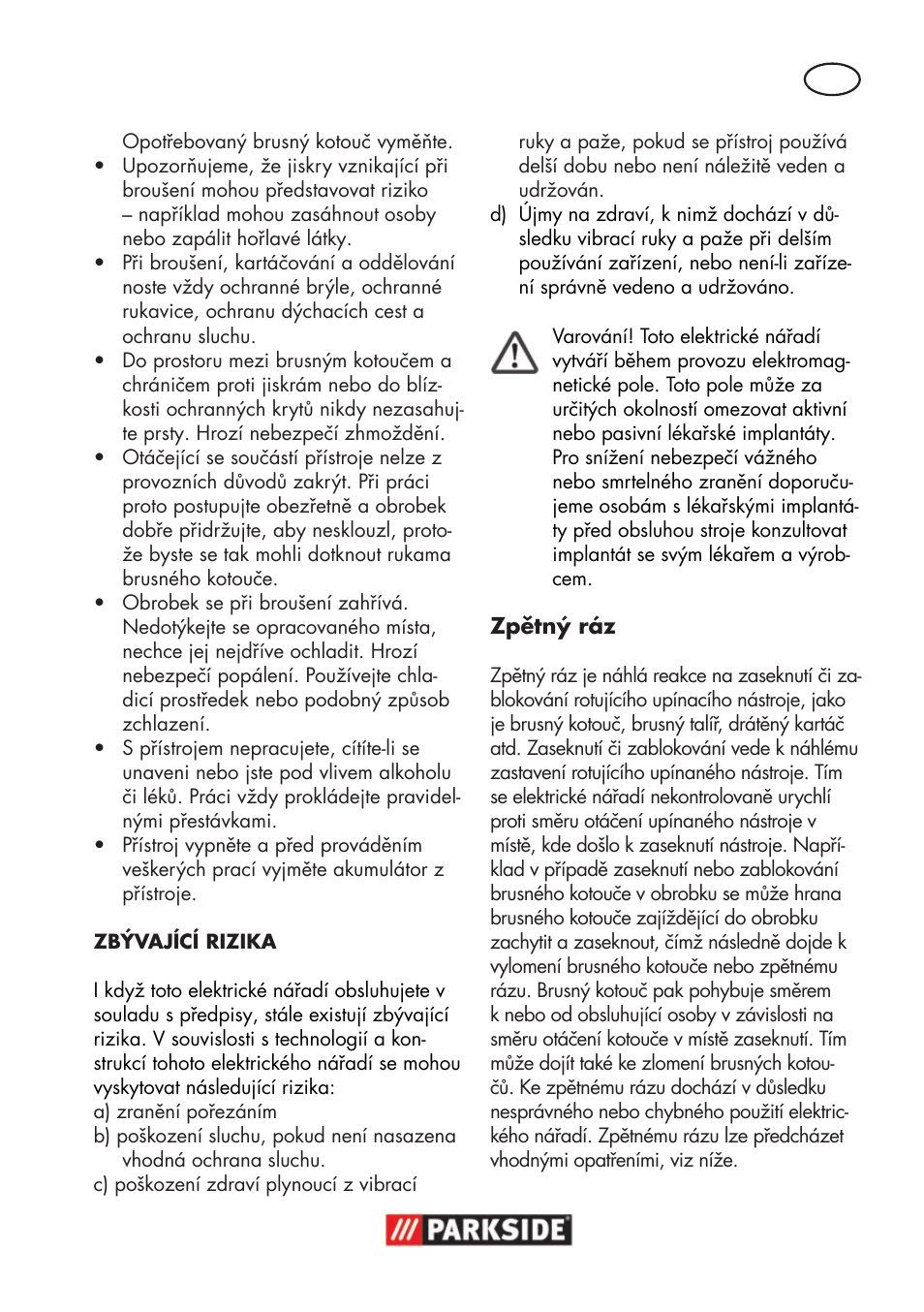 Parkside PWSA 18 A1 User Manual | Page 107 / 170