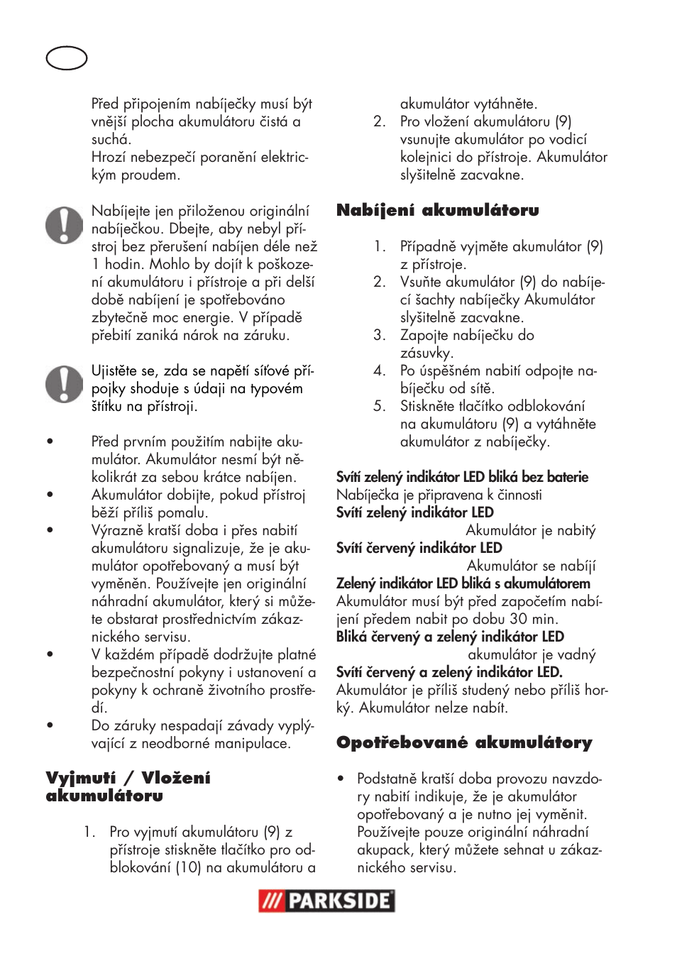 Parkside PWSA 18 A1 User Manual | Page 110 / 170
