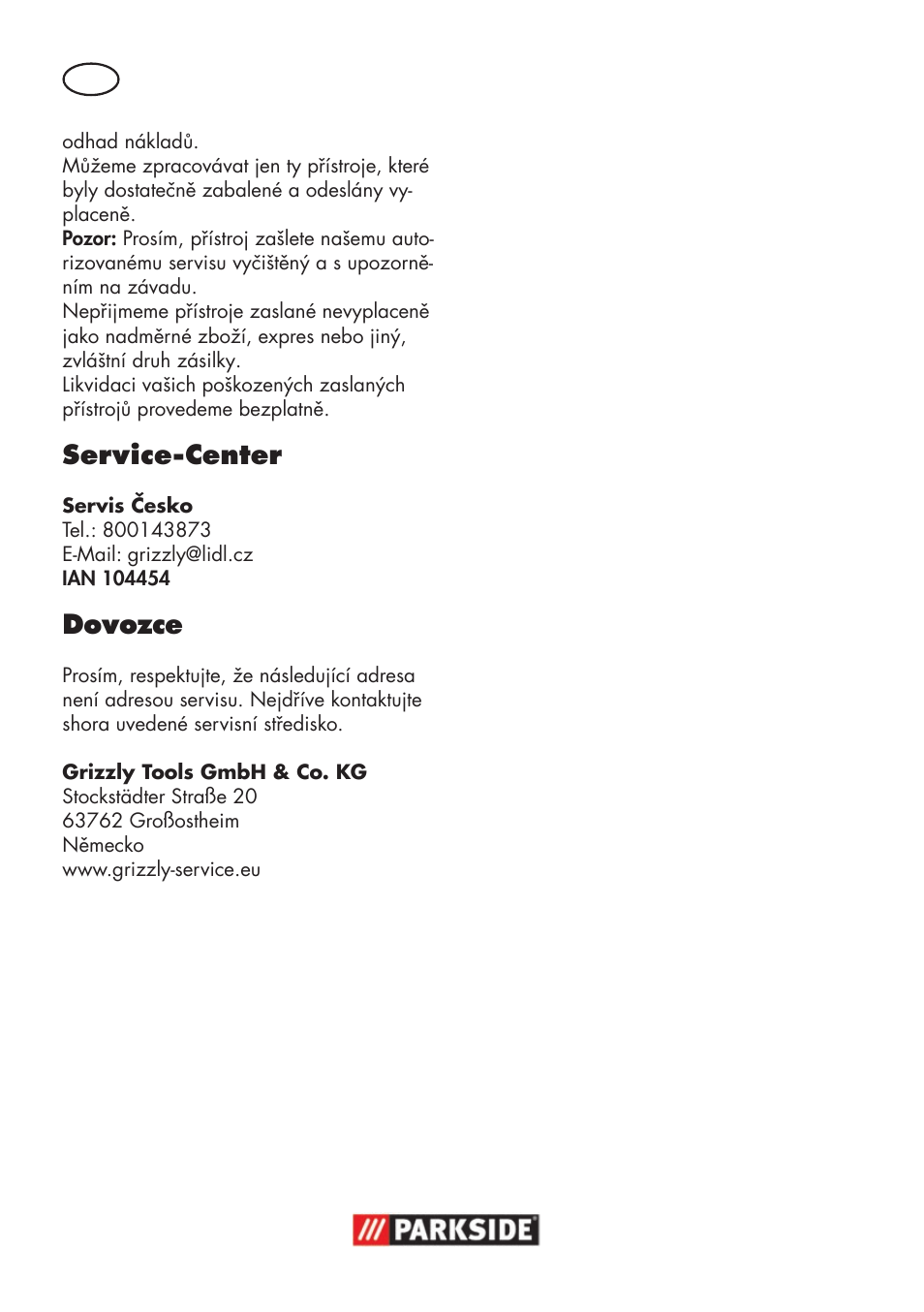 Service-center, Dovozce | Parkside PWSA 18 A1 User Manual | Page 116 / 170