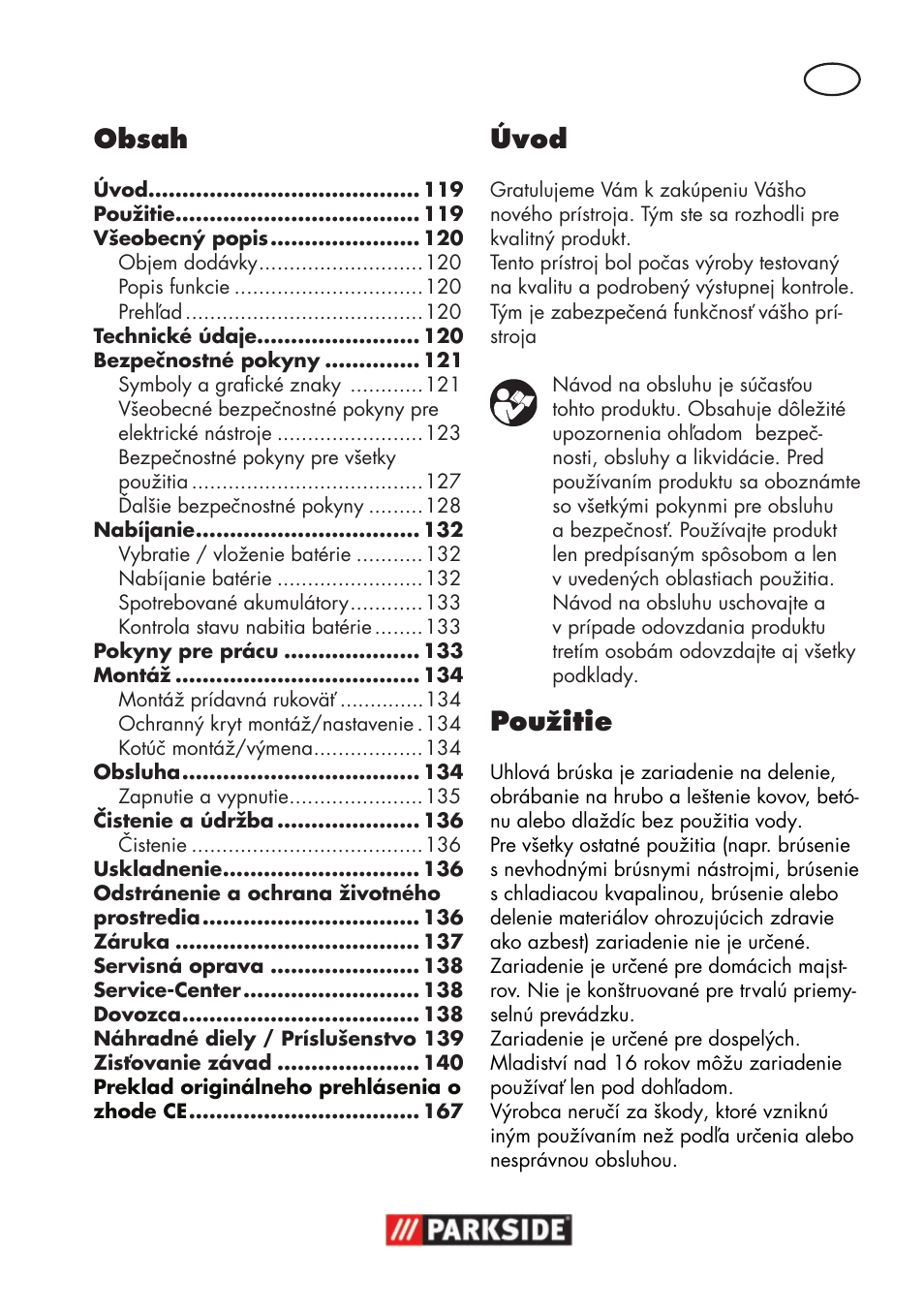 Parkside PWSA 18 A1 User Manual | Page 119 / 170