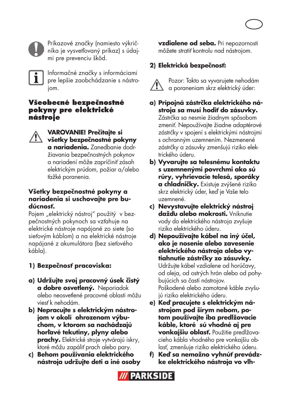 Parkside PWSA 18 A1 User Manual | Page 123 / 170