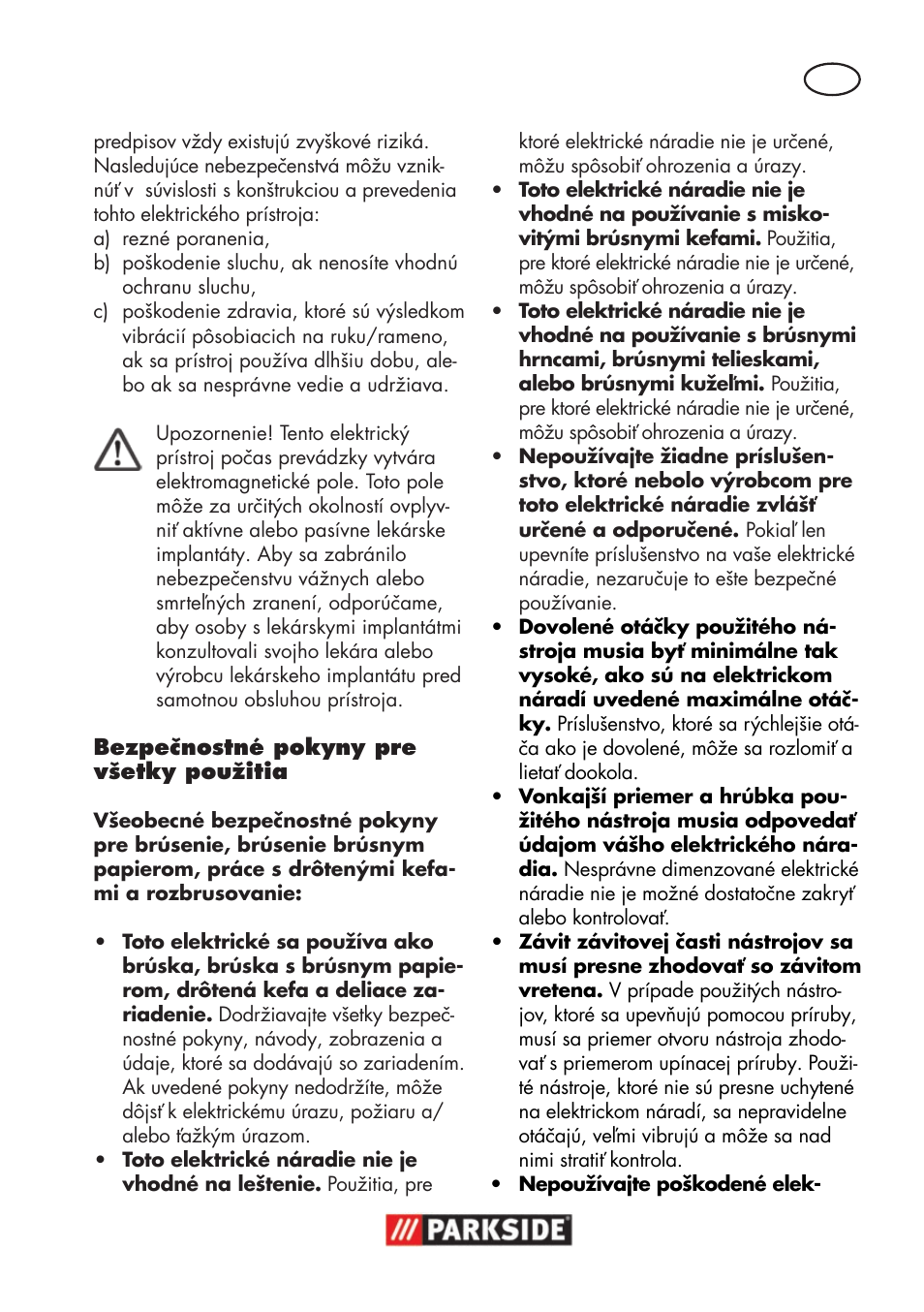 Parkside PWSA 18 A1 User Manual | Page 127 / 170