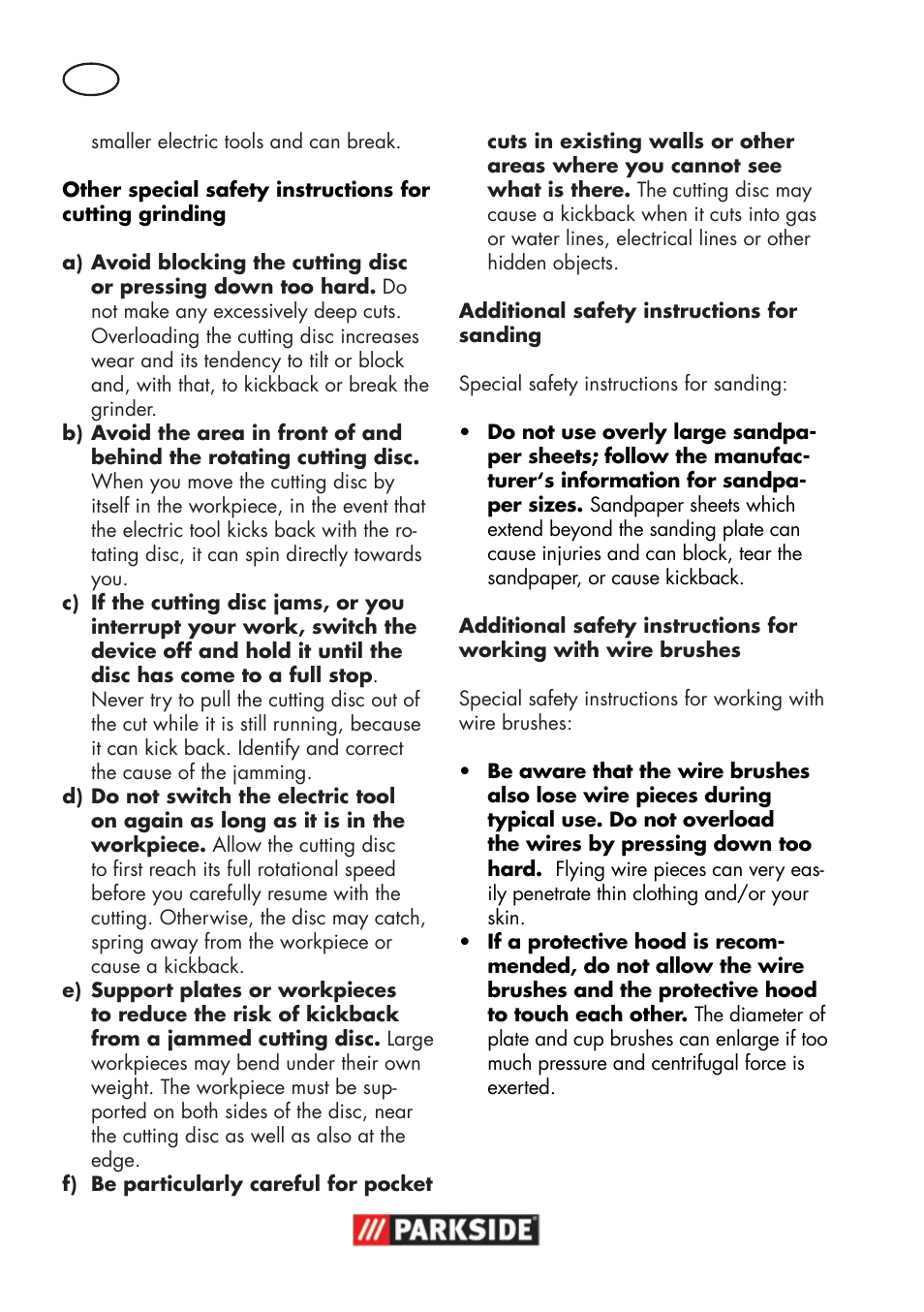 Parkside PWSA 18 A1 User Manual | Page 16 / 170