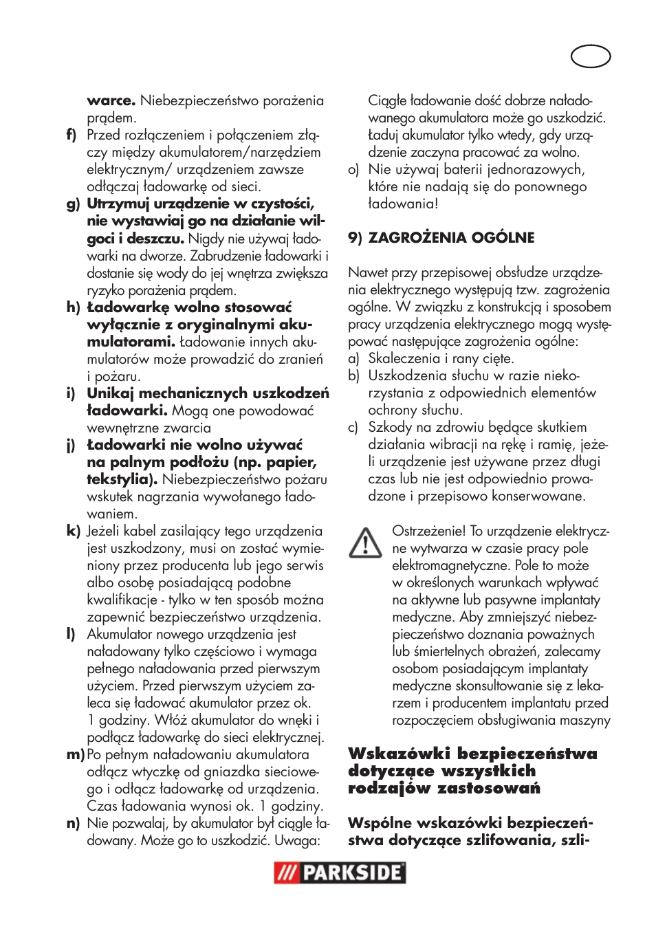 Parkside PWSA 18 A1 User Manual | Page 35 / 170