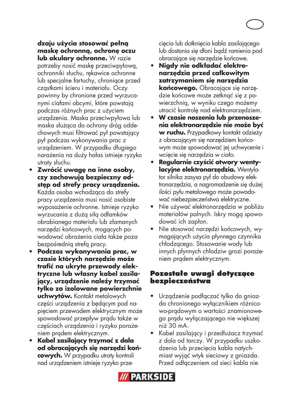 Parkside PWSA 18 A1 User Manual | Page 37 / 170