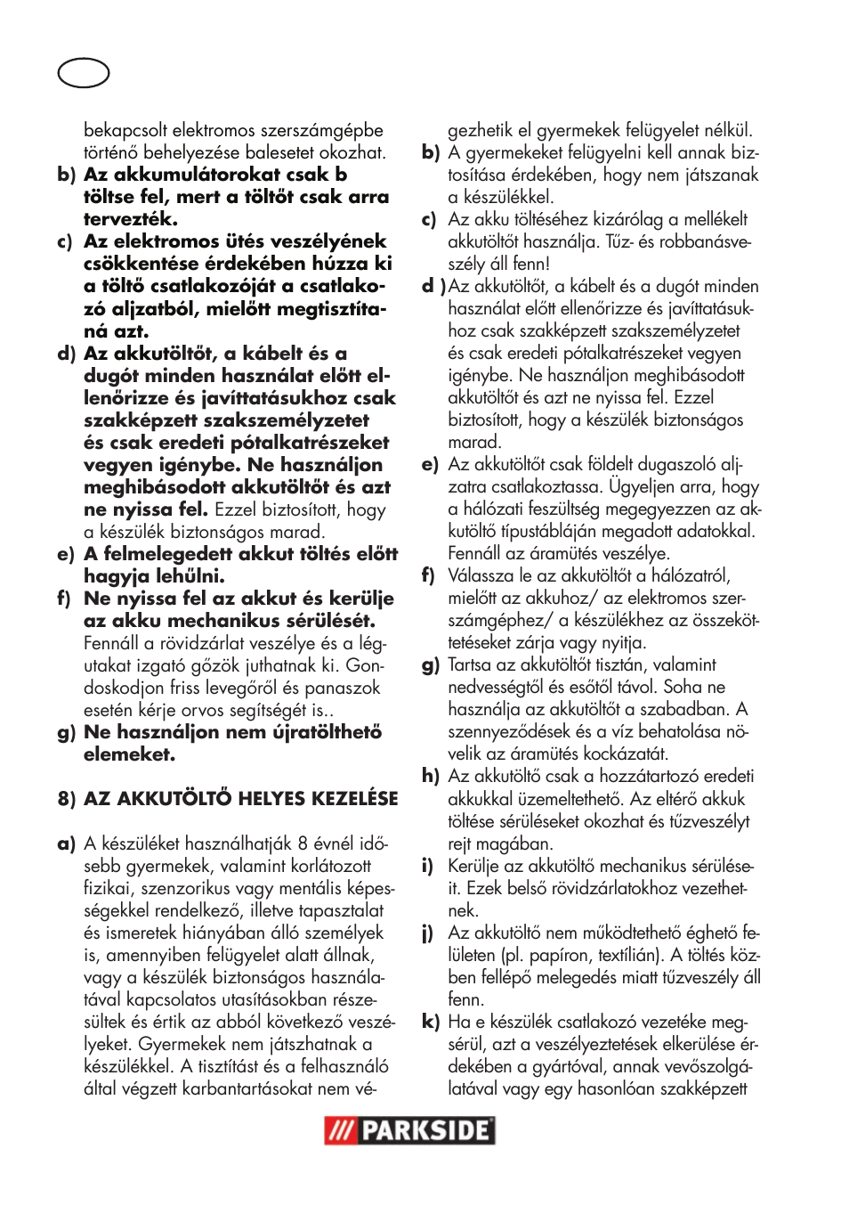 Parkside PWSA 18 A1 User Manual | Page 58 / 170