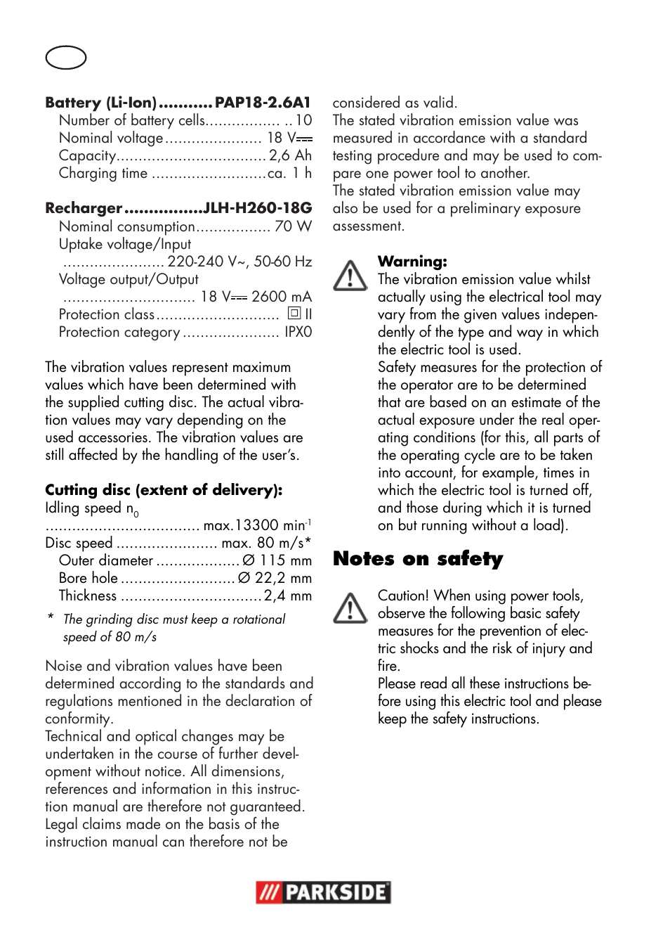 Parkside PWSA 18 A1 User Manual | Page 6 / 170