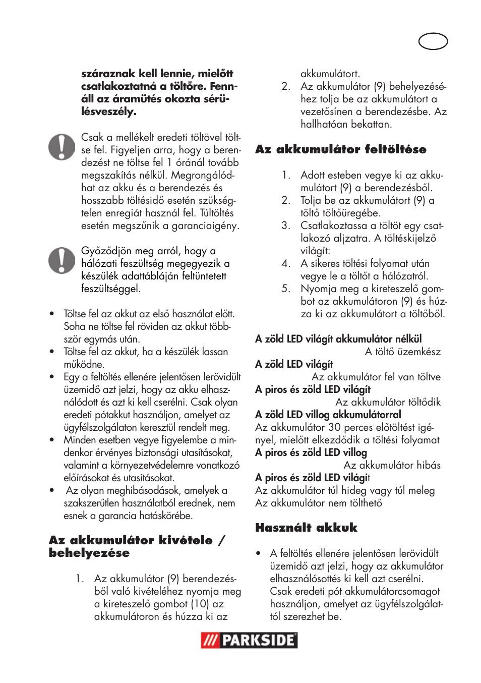 Parkside PWSA 18 A1 User Manual | Page 65 / 170