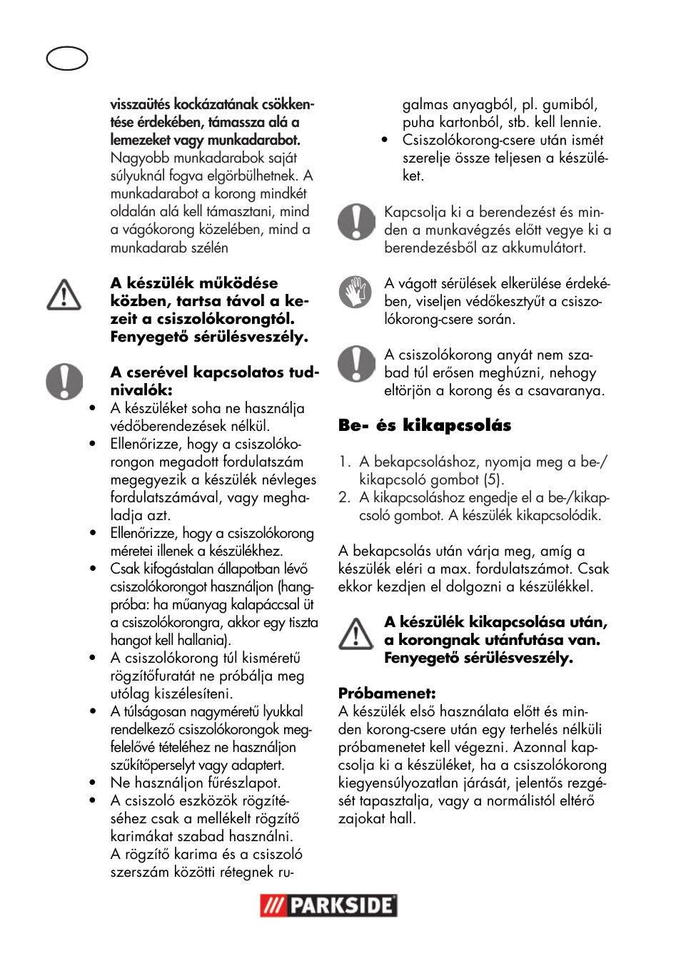 Parkside PWSA 18 A1 User Manual | Page 68 / 170