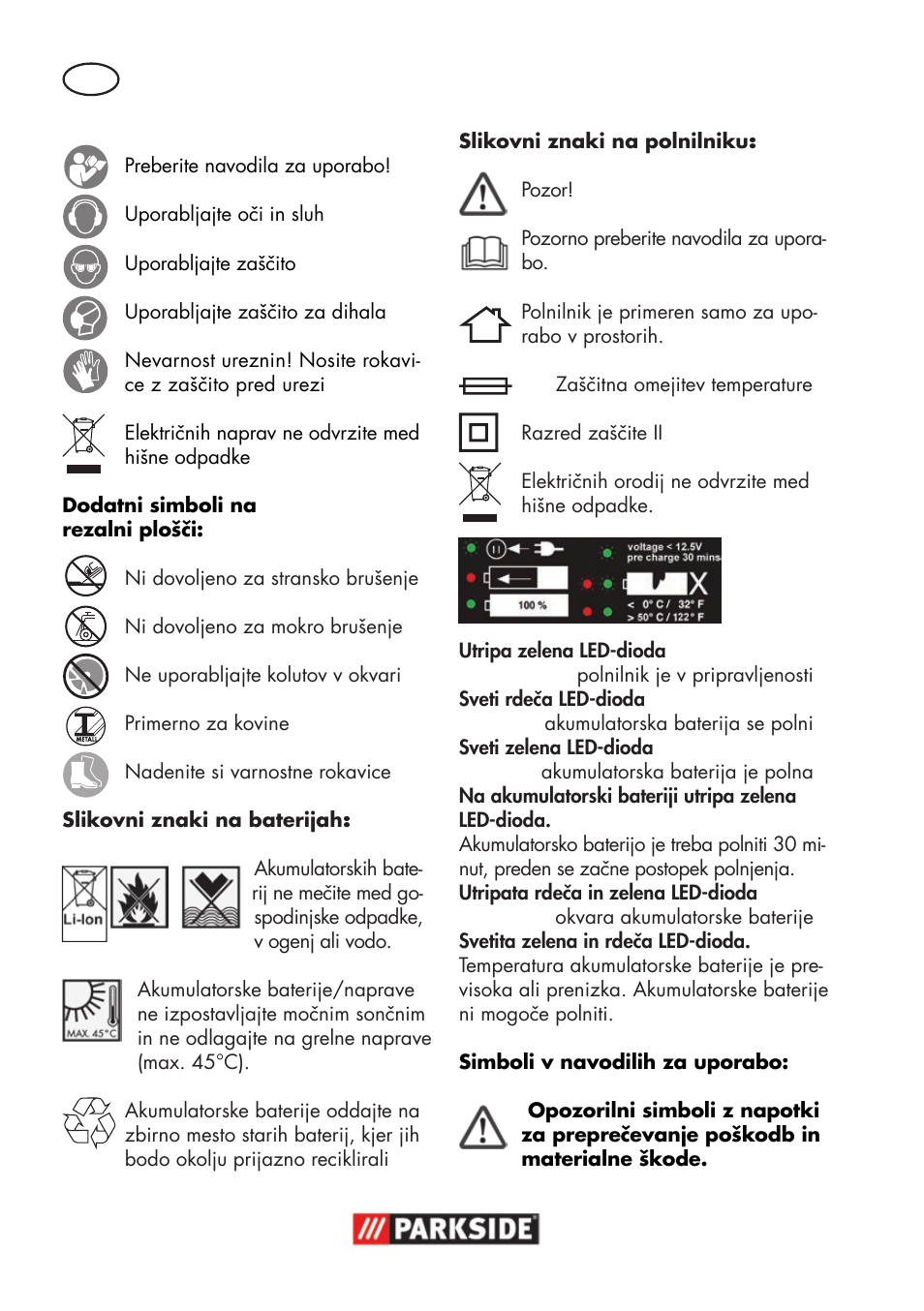 Parkside PWSA 18 A1 User Manual | Page 78 / 170