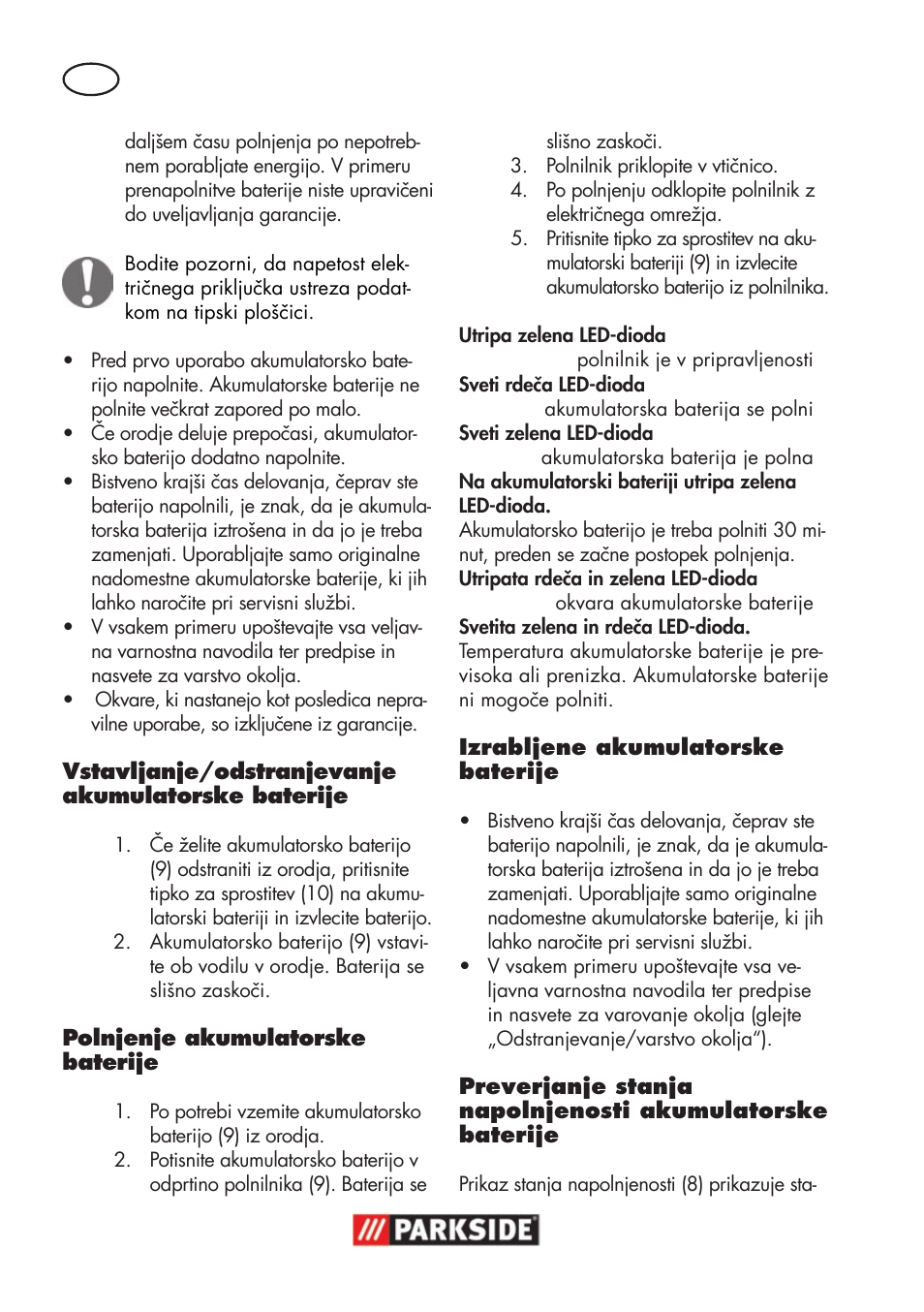 Parkside PWSA 18 A1 User Manual | Page 88 / 170